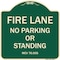 Signmission Michigan Fire Lane No Parking or Standing Heavy-Gauge Aluminum Sign, 18" x 18", G-1818-23876 A-DES-G-1818-23876 - alternate 1